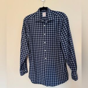 Brooks Brothers Navy and Black Plaid Shirt